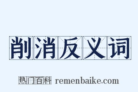 削消反义词是什么意思的图片